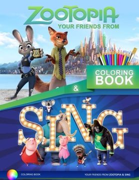 Libro Zootopia and Sing coloring book: Coloring pages on Zootopia and ...