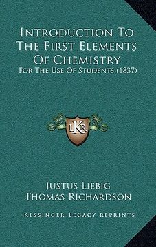 portada introduction to the first elements of chemistry: for the use of students (1837) (in English)
