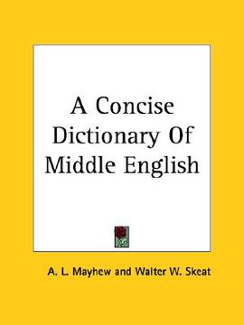 portada a concise dictionary of middle english (in English)