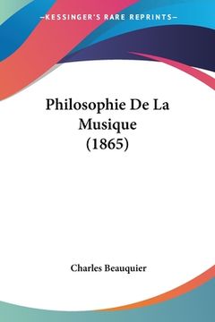 portada Philosophie De La Musique (1865) (en Francés)