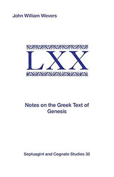 portada Notes on the Greek Text of Genesis (Septuagint and Cognate Studies Series) (en Inglés)