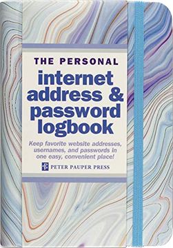 portada Blue Agate Internet Address & Password Logbook (en Inglés)