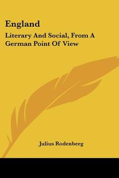 portada england: literary and social, from a german point of view (en Inglés)