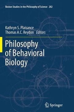 portada Philosophy of Behavioral Biology (in English)