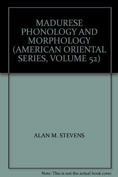 portada Madurese Phonology and Morphology (American Oriental Series) (in English)