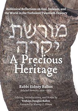 portada A Precious Heritage: Rabbinical Reflections on God, Judaism, and the World in the Turbulent Twentieth Century (in English)