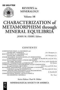 portada Characterization of Metamorphism Through Mineral Equilibria (Reviews in Mineralogy) 