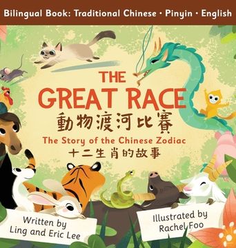 portada The Great Race: Story of the Chinese Zodiac (Traditional Chinese, English, Pinyin) (en Inglés)