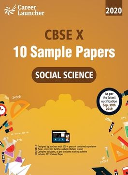 portada Cbse 2020: Class X - 10 Sample papers - Social Science (en Inglés)