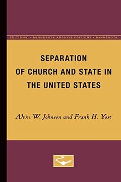 portada Separation of Church and State in the United States (Minnesota Archive Editions) (en Inglés)