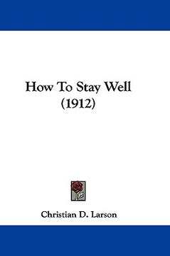 portada how to stay well (1912)