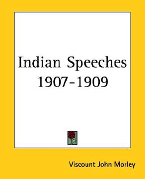 portada indian speeches 1907-1909 (en Inglés)
