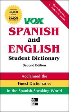 portada vox spanish and english student dictionary pb, 2nd edition (in English)