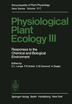 portada physiological plant ecology iii: responses to the chemical and biological environment