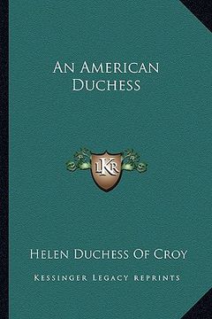 portada an american duchess (en Inglés)