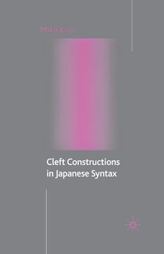 portada Cleft Constructions in Japanese Syntax (en Inglés)