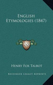 portada english etymologies (1847) (in English)
