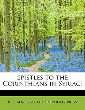 portada Epistles to the Corinthians in Syriac;