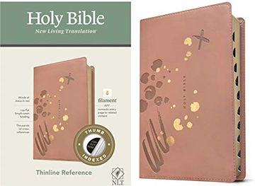 portada Nlt Thinline Reference Bible, Filament Enabled Edition (Red: New Living Translation, Thinline Reference Bible, Pink, Filament Enabled Edition, red Letter, Leatherlike (in English)