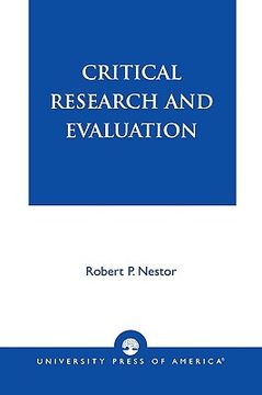 portada critical research and evaluation (en Inglés)