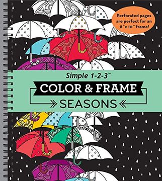 portada Color & Frame - Seasons (Adult Coloring Book) (in English)
