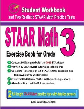 portada STAAR Math Exercise Book for Grade 3: Student Workbook and Two Realistic STAAR Math Tests (en Inglés)