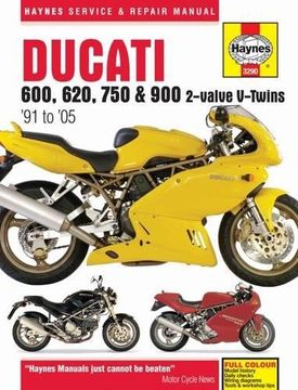 portada Ducati 600, 620, 750 & 900 2-Valve V-Twins '91 to '05 (Haynes Service & Repair Manual) (en Inglés)