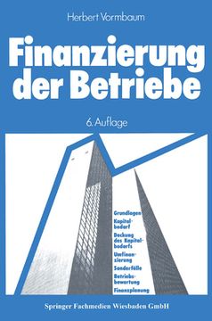 portada Finanzierung der Betriebe (in German)