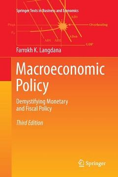 portada Macroeconomic Policy: Demystifying Monetary and Fiscal Policy (en Inglés)