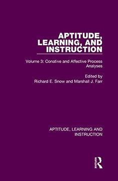portada Aptitude, Learning, and Instruction: Volume 3: Conative and Affective Process Analyses 