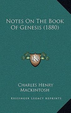 portada notes on the book of genesis (1880) (en Inglés)