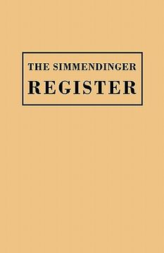 portada simmendinger register of persons still living, by god's grace, in the year 1709, under the wonderful providence of the lord, journeyed from germany to (en Inglés)