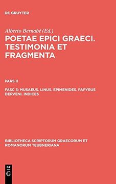 portada Poetae Epici Graeci: Testamonia et Fragmenta: Pars ii (in Greek)