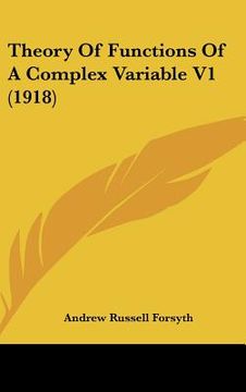 portada theory of functions of a complex variable v1 (1918) (in English)