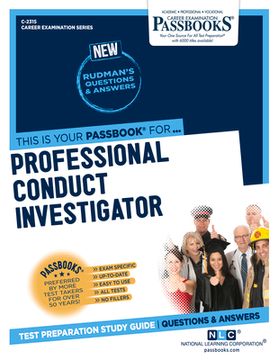 portada Professional Conduct Investigator (C-2315): Passbooks Study Guide Volume 2315 (en Inglés)