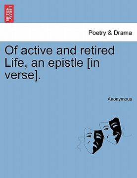 portada of active and retired life, an epistle [in verse]. (en Inglés)