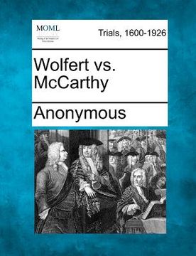 portada wolfert vs. mccarthy (en Inglés)