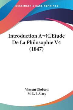 portada Introduction A L'Etude De La Philosophie V4 (1847) (en Francés)