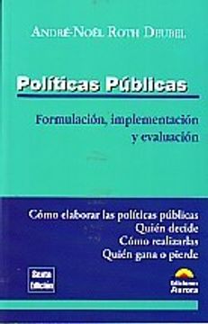 portada politicas publicas. formulacion, implementacion y evaluacion