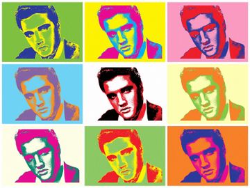 portada Elvis Presley Portrait pop art Andy Warhol a4 Size Satin Paper Photo Print Stunning 260Gsm(297 x 210 mm or 11. 7 x 8. 3 Inches) (en Alemán)