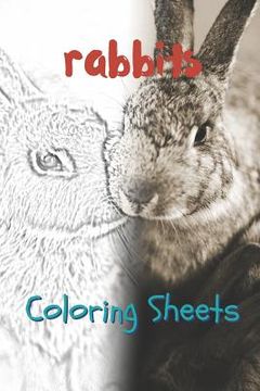 portada Rabbit Coloring Sheets: 30 Rabbit Drawings, Coloring Sheets Adults Relaxation, Coloring Book for Kids, for Girls, Volume 2 (en Inglés)