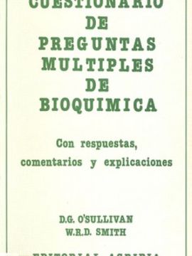 portada CUESTIONARIO DE PREGUNTAS MULTIPLES DE BIOQUIMICA (in Spanish)