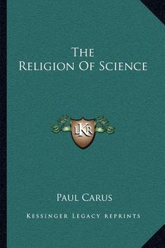 portada the religion of science (en Inglés)