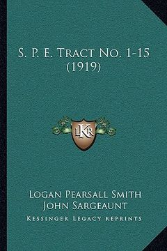 portada s. p. e. tract no. 1-15 (1919) (in English)