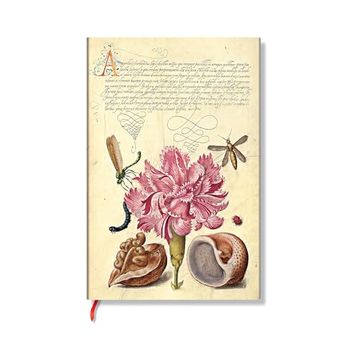 portada Paperblanks | Pink Carnation | Mira Botanica | Softcover Flexis | Mini | Lined | Elastic Band | 208 pg | 80 gsm (en Inglés)