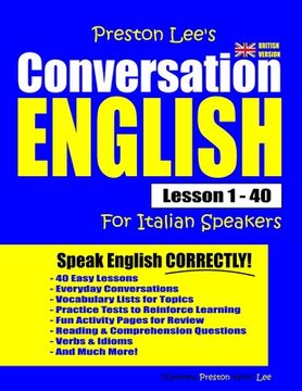 portada Preston Lee's Conversation English For Italian Speakers Lesson 1 - 40 (British Version) (en Inglés)