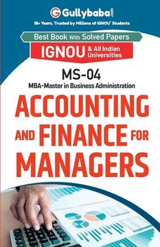 portada MS-04 Accounting and Finance for Managers (en Inglés)