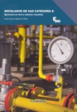 portada Instalador de gas categoria B: Ejercicios de test y cálculos resueltos (MARCOMBO FORMACIÓN)