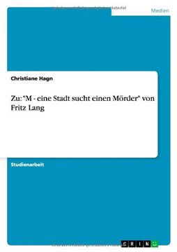 portada Zu: "M - eine Stadt sucht einen Mörder" von Fritz Lang (German Edition)