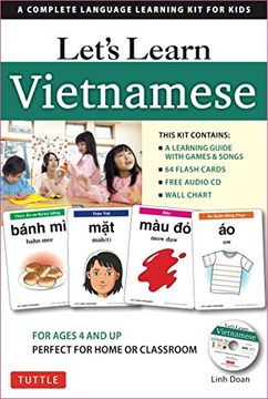 portada Let's Learn Vietnamese Kit: A Complete Language Learning Kit for Kids (64 Flashcards, Audio CD, Games & Songs, Learning Guide and Wall Chart) (en Inglés)